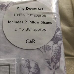 Cabbages & Roses King Duvet Set ‘Paris Rose’ Deep Lavender